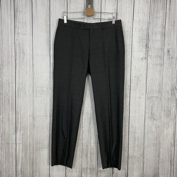 Lauren Ralph Lauren Men's W32 x L30 Gray Glen Check Flat Front Dress Pants - Picture 7 of 8